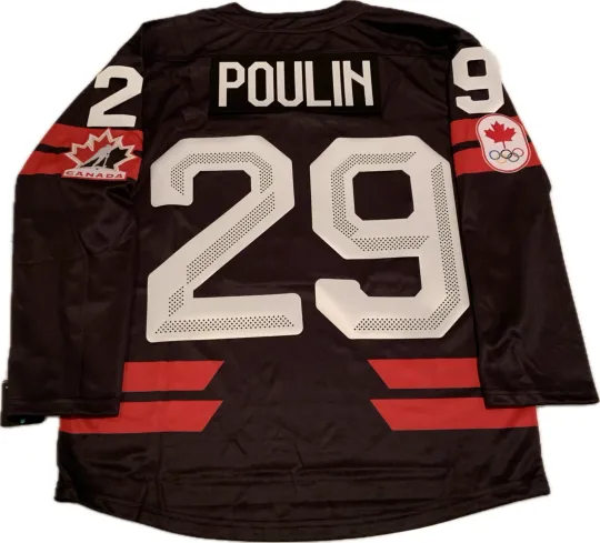 Discover Men's 2026 Canada Bauer Olympics Black Replica Hockey Jersey Marie-Philip Poulin