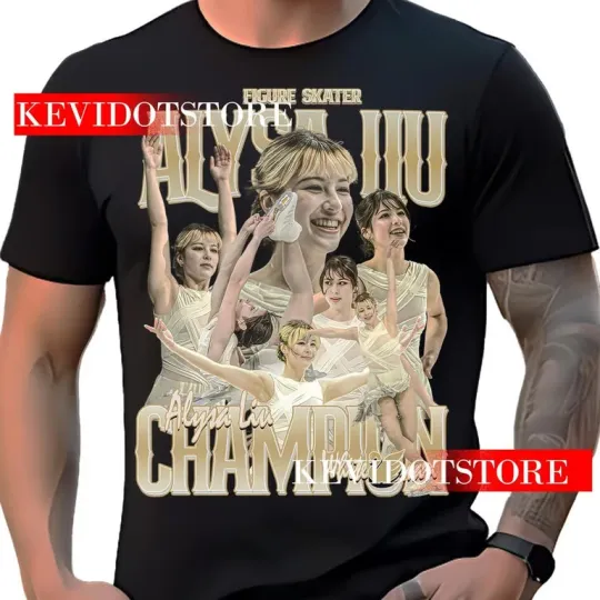 Discover Alysa Liu shirt figure skater Vintage Retro Classic Graphic Tee Bootleg