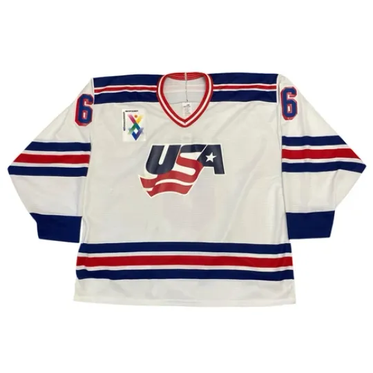 Discover Vintage Team USA Hockey 1997 Maccabiah Games Jersey XL Bauer NWT Olympics RARE