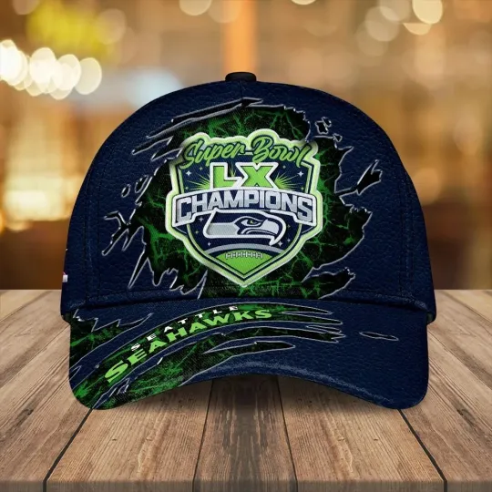 Discover Seahawks SB LX Champions Classic Cap