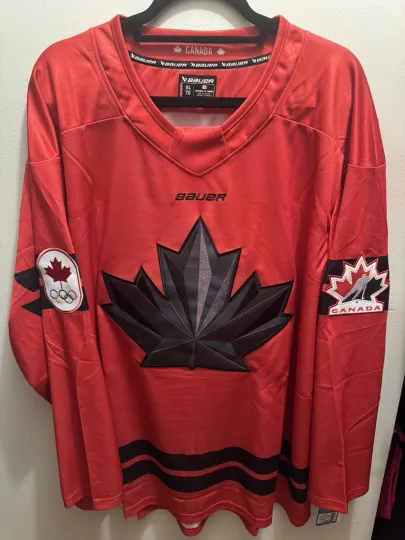 Discover NWT Bauer 2026 Canada Olympic Hockey Jersey Size XL