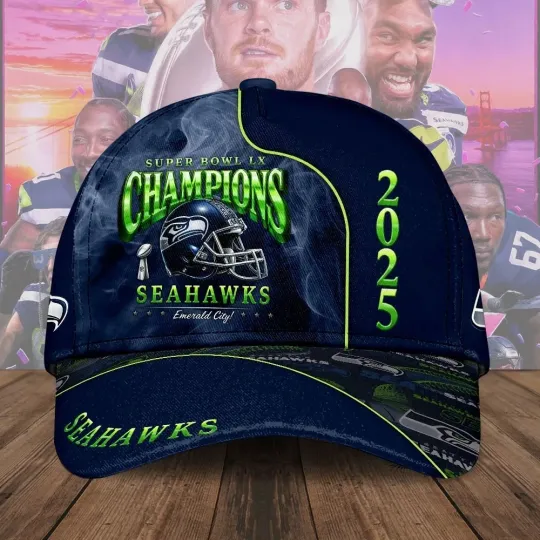 Discover Seahawks 2025 SB LX Champions Classic Cap