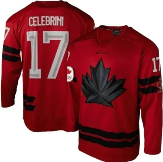 Macklin Celebrini Team Canada 2026 Winter Olympics Jersey Red