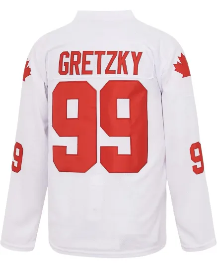 Discover Wayne Gretzky #99 Labatt Team Coupe Canada Cup White Hockey Jersey Medium