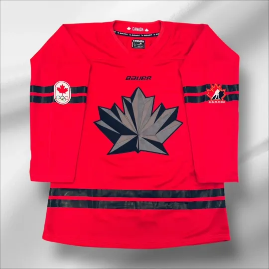 TEAM CANADA 2026 OLYMPIC HOCKEY CUSTOM JERSEY SIZE LARGE BLANK NO NAME NICE!!