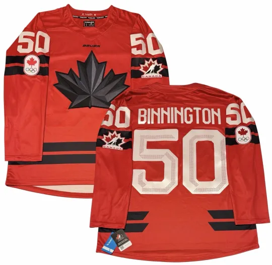 Jordan Binnington Team Canada 2026 Winter Olympics Hockey Jersey Size L Milan