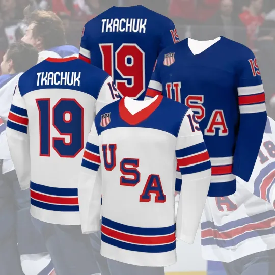Discover HOT! Matthew #19 Tkachukk USA Hockey Team 2026 Name & Number AOP Fan Made