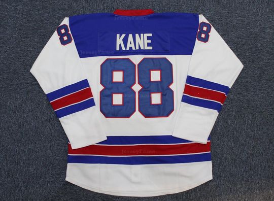Discover Throwback Kane #88 Hockey Jersey US White Home, Toddler Youth Men Custom Names