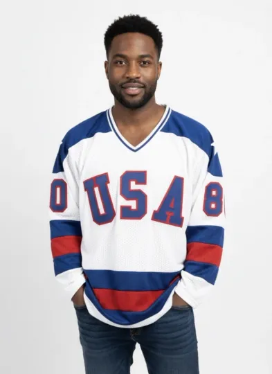 Discover K1 Sportswear Miracle On Ice Jersey Mens Size L Red White Blue All American 80