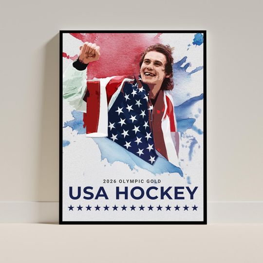 Discover USA Hockey Gold Metal Poster| DIY  Poster | Digital download