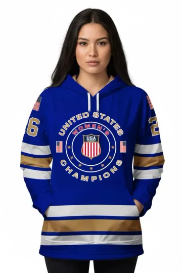 USA Hockey 2026 Champions Women's Performance 3D Hoodie