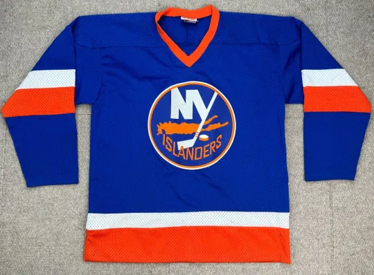 Discover New York Vtg Made In USA Hockey Jersey