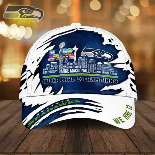 Discover Seahawks 2025 SBowl LX Champions Classic Cap