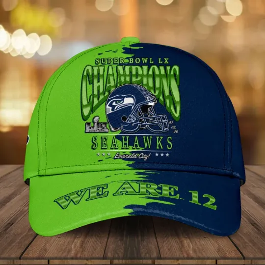 Discover Seahawks 2025 SBowl LX Champions Classic Cap