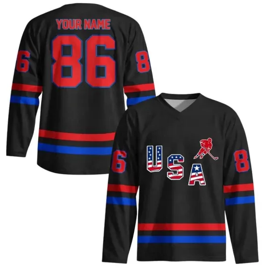 Discover Personalized Winter Sports 2026 Games Patriotic USA Team Hockey Jersey