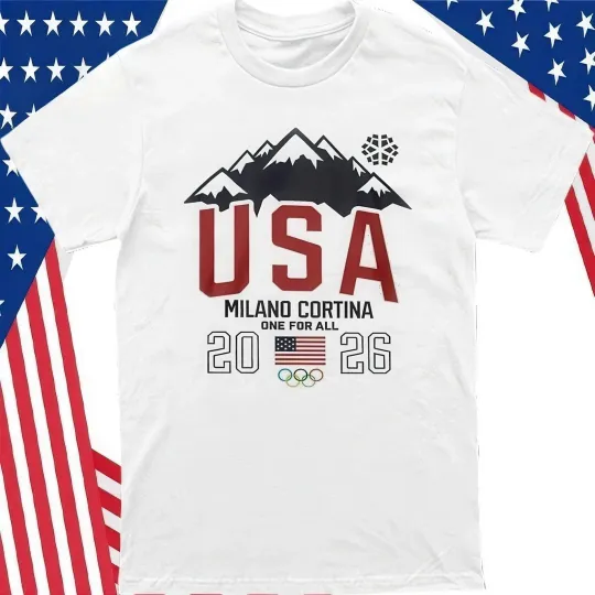 Discover Team Usa 2026 Olympic Milano Cortina One For All Gildan Unisex T-Shirt For Fan