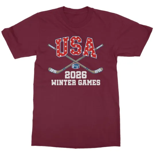 Discover Usa Winter Sports Game - Ice Hockey Team Tribute Unisex T-Shirt
