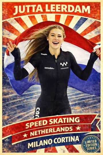 Jutta Leerdam Netherlands Jake Paul Speed Skating Milano Wall Art Print