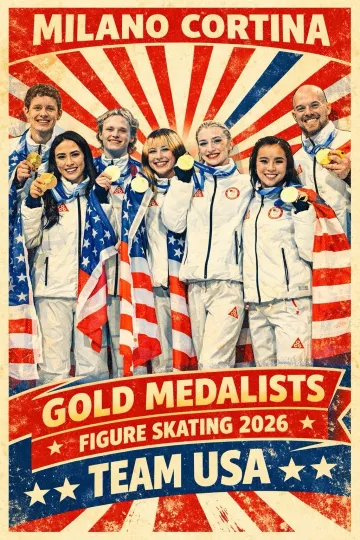 Discover US Figure Skating Team USA Gold Medalist Wall Art Print