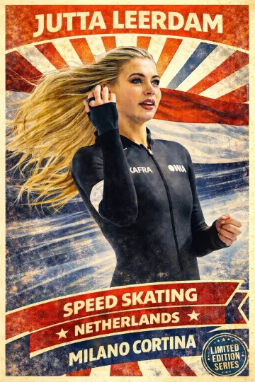 Jutta Leerdam Netherlands Jake Paul Speed Skating Milano Wall Art Print