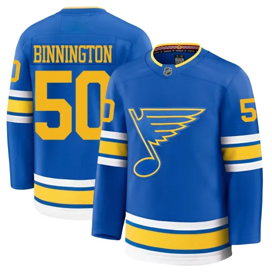Discover Jordan Binnington St Louis Blues Premium Jersey - NWT - Multiple Sizes