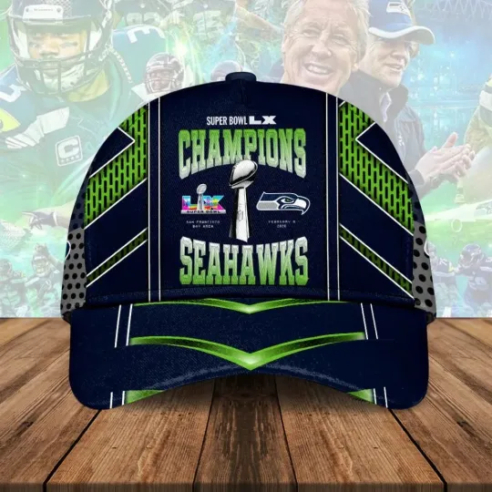 Discover Seahawks 2025 SB LX Champions Classic Cap