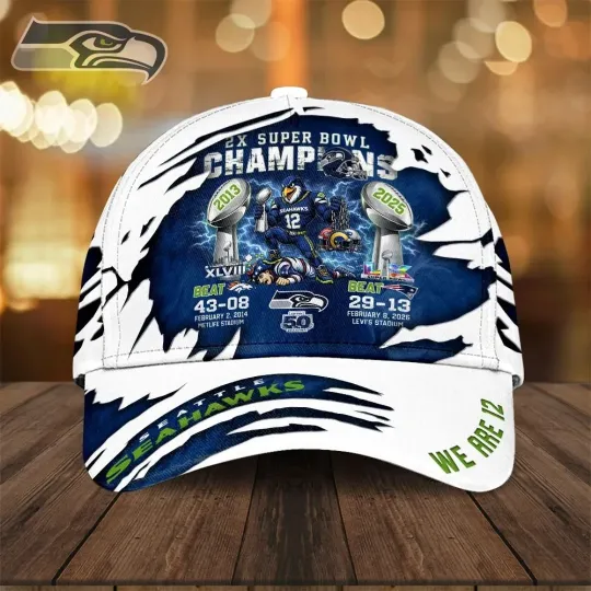 Discover Seahawks 2025 SB LX Champions Classic Cap