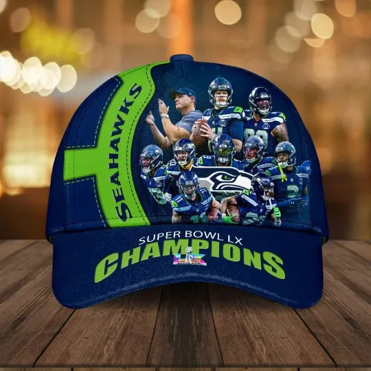 Discover Seahawks 2025 SB LX Champions Classic Cap