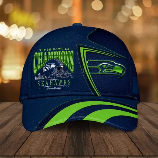 Discover Seahawks 2025 SBowl LX Champions Classic Cap
