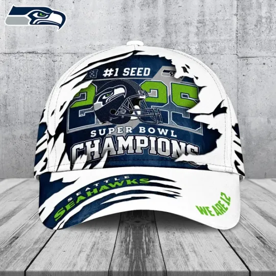 Discover Seahawks 2025 SBowl LX Champions Classic Cap