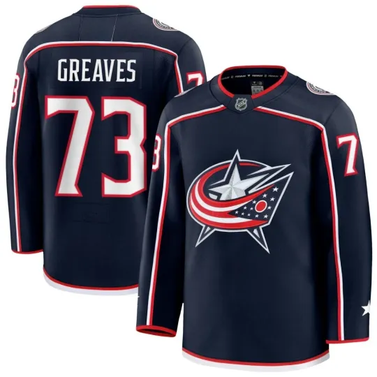 Discover Jet Greaves Columbus Blue Premium Home Jersey - Multiple Sizes