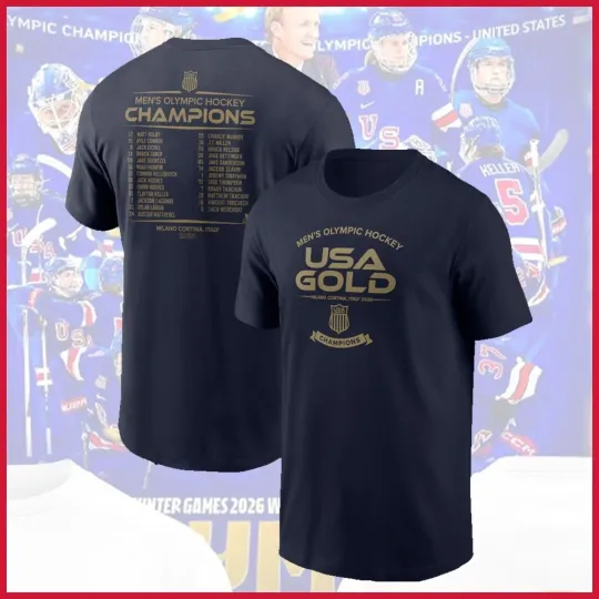 Men's USA Hockey 2026 Winter Olympic Gold Medal Roster Gift For Fans