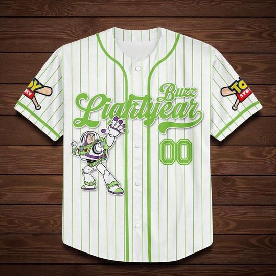 Custom Disney Buzz Lightyear Toy Story Baseball Jersey, Baseball Jersey Team, Disney Baseball Team Outfit, Gift for Kids, Disneyland Trip