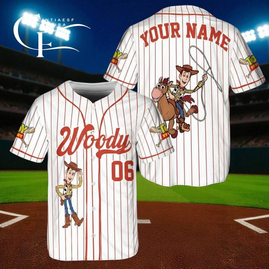 Discover Custom Disney Toy Story Woody Baseball, Custom Kid Youth Adult Disney Jersey Vintage Baseball Jersey Disneyworld Trip, Gift for Disney Fans