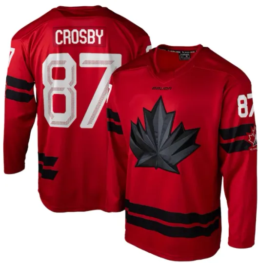 Discover Men's 2026 Team Canada Bauer Olympics Red Semi-Pro Hockey Jersey -Sidney Crosby