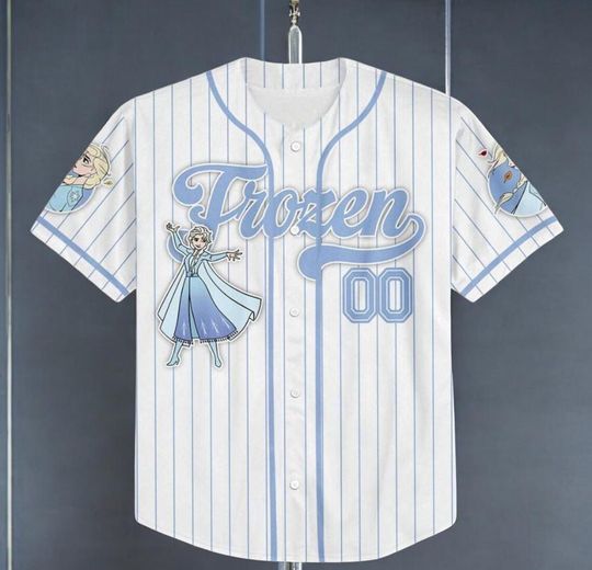 Discover Personalized Frozen Baseball Jersey, Custom Elsa and Anna Frozen Jersey, Disney Frozen Lover Gift, Disney Baseball Jersey Teams Outfit