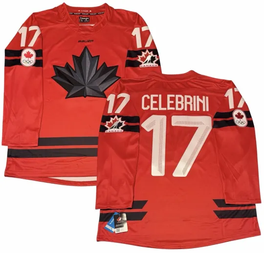 Macklin Celebrini Team Canada 2026 Winter Olympics Hockey Jersey Size XL Milan
