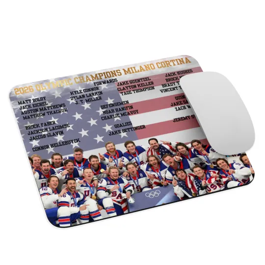 Discover USA Hockey Gold Medal 2026 Milano Cortina Mouse Pad