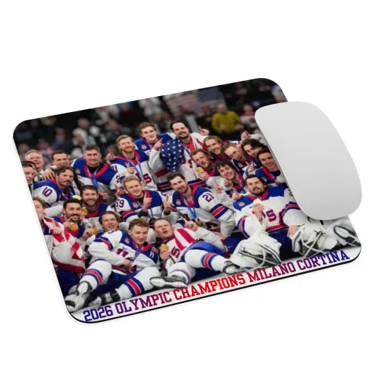 Discover USA Hockey Gold Medal 2026 Milano Cortina Mouse Pad