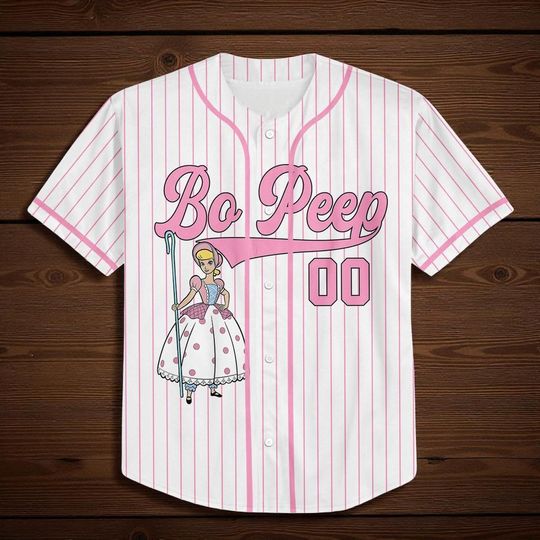 Discover Custom Disney Toy Story Bo Peep Baseball, Custom Name Kids, Youth, Adult Disney Baseball Jersey Team Outfit Pixar Toy Story Gift For Fan