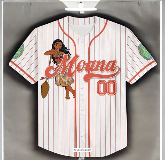 Discover Custom Disney Princess Moana Simple, Custom Name Disney Game Day Kid Adult Jersey, Gift For Baseball Fan, Disney Princess Matching Outfit