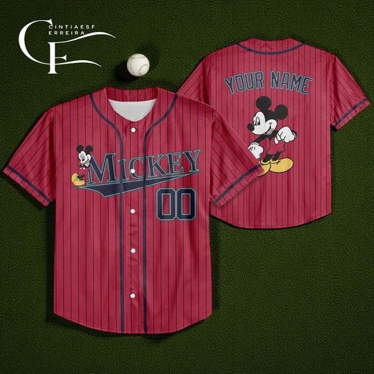 Discover Custom Baseball Jersey, Mickey Mouse Costume Jersey, Birthday Gift for Him, Personalized Clothing Gift