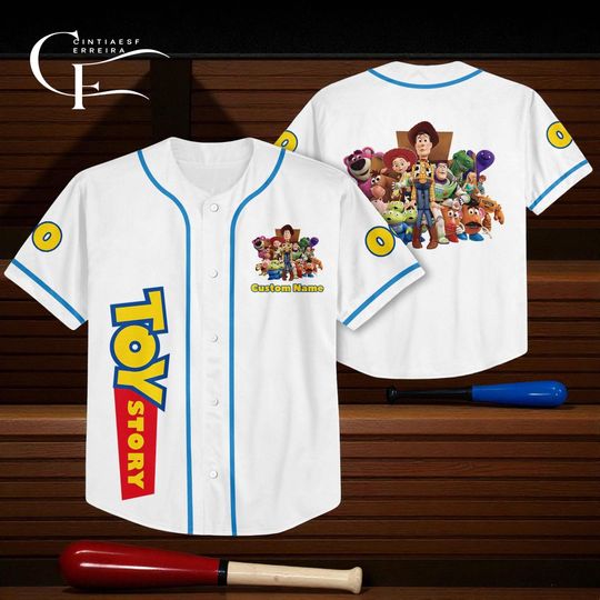 Discover Personalize Toy Story Team Custom Kids, Youth, Adult Disney Baseball Jersey Sports Outfits Cute Gifts For Fans Disney
