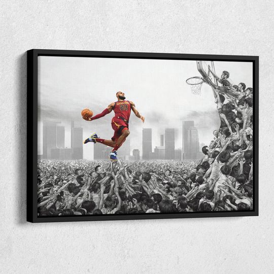 Lebron James Supremacy Poster Cleveland Cavaliers Basketball Unique Design Wall Art