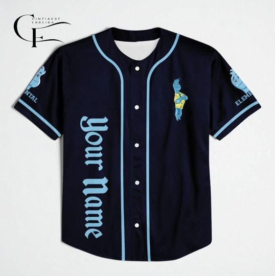 Discover Personalize Disney Pixar Elenmental Wade Custom Kids, Youth, Adult Disney Baseball Jersey Sports Cute Gifts For Fans Disney