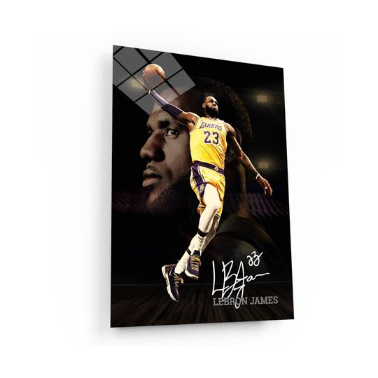 Discover LeBron James Basketball Wall Art | Iconic Slam Dunk Poster | Modern Sports Decor | Motivational Athlete Wall Print