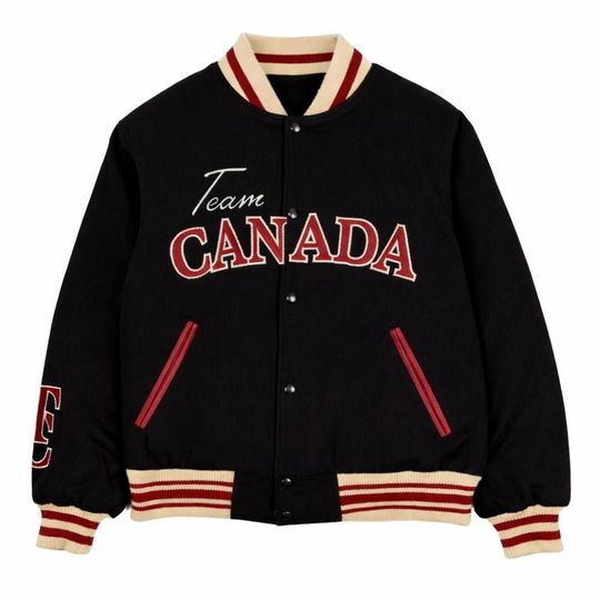 Discover Handmade team canada winter varsity jacket | baseball lettermen jacket