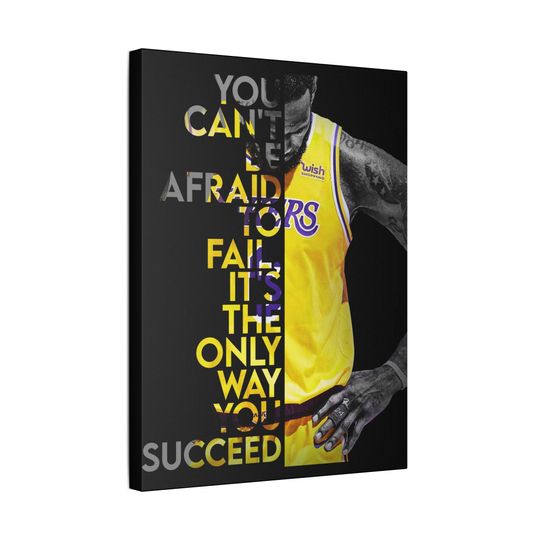Discover Lebron James Lakers 6 Failure Motivational Quote Poster Wall Art