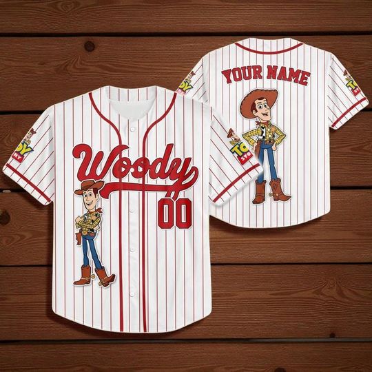Discover Custom Toy Story Woody Jersey for Family  Matching Disneyland Jersey, Birthday Outfit, Personalized Name & Number, Mickey Mouse Park