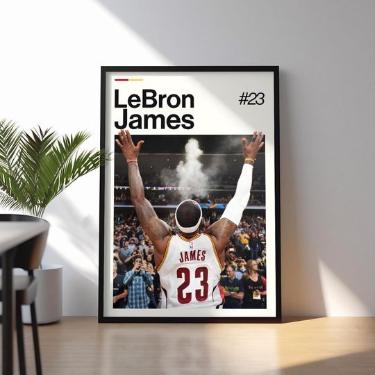 Discover LeBron James Poster, James Los Angeles Lakers Wall Art, NBA Print, Basketball Decor, Sports Artwork, King James